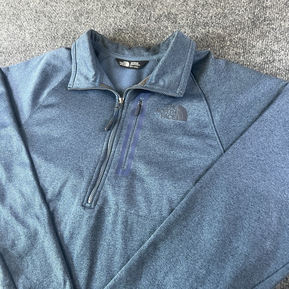 The North Face Blue Fleece Pullover‎ Men's Small Tech Glacier 1/4 Zip Jacket